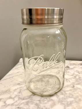 Ball 1 Gallon Super Wide Mouth Decorative Glass Storage Jar with Metal Lid